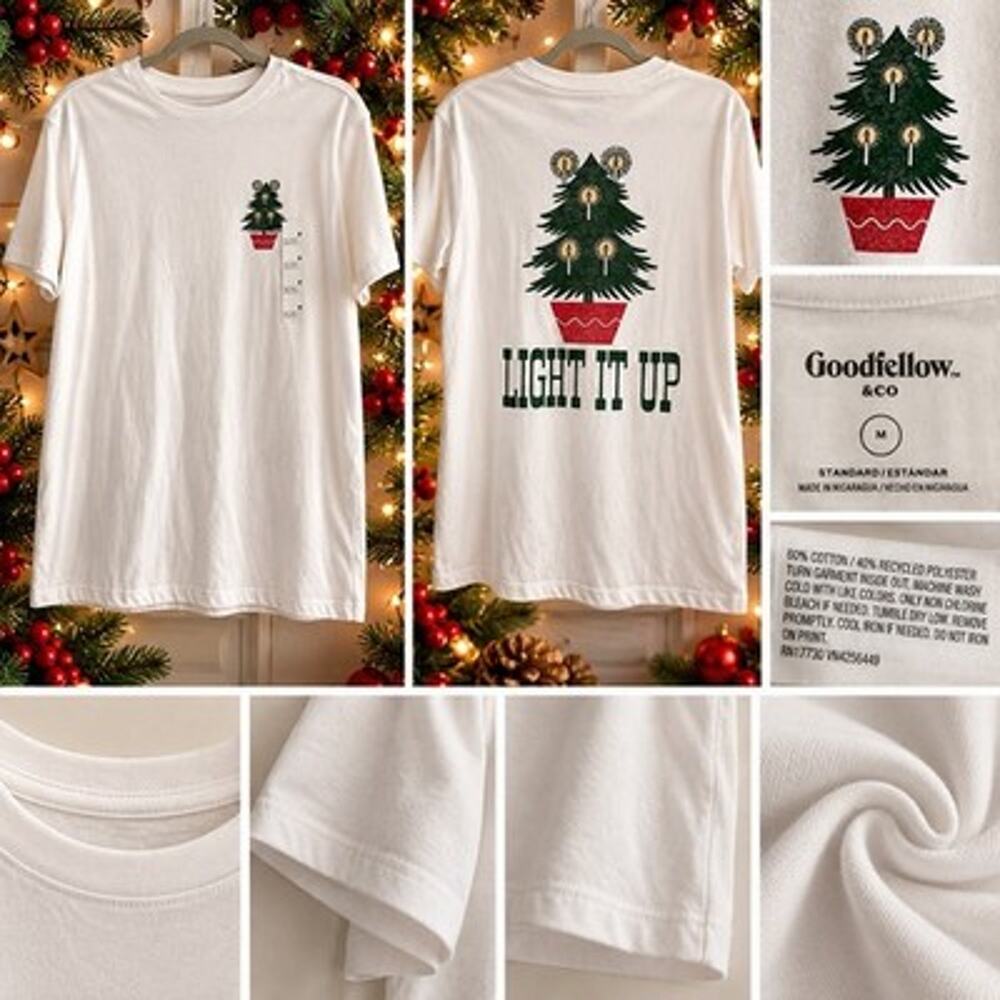 Goodfellow & Co Light It Up Short Sleeve Standard Fit T-Shirt Size M